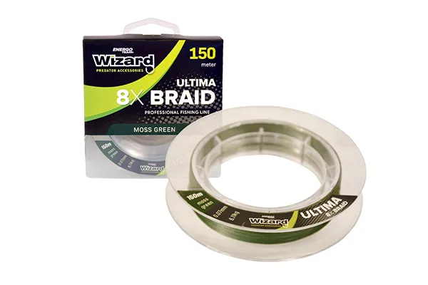 SNECI - Horgász webshop és horgászbolt - WIZARD ULTIMA 8X 0.50MM MOSS GREEN BRAID 300M 49,05KG