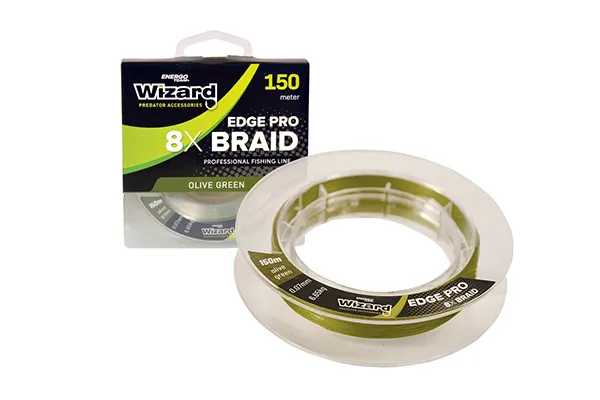 SNECI - Horgász webshop és horgászbolt - WIZARD EDGE PRO  0.07MM OLIVE GREEN 8X BRAID 150M 6,65KG