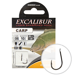 Excalibur kötött horog carp classic, bn no.14