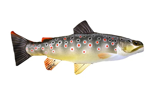 SNECI - Horgász webshop és horgászbolt - PILLOW THE MINI BROWN TROUT 36 CM