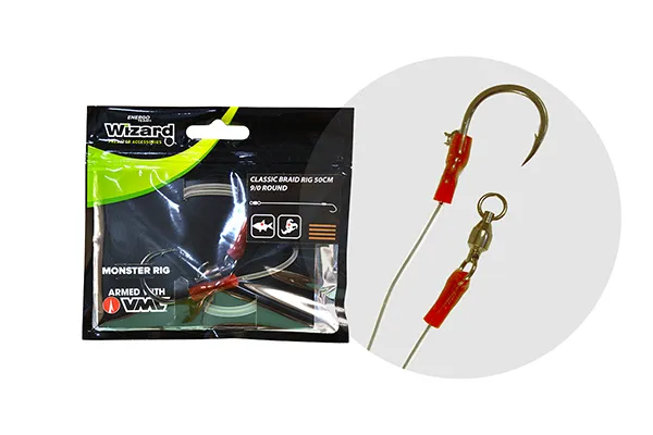 SNECI - Horgász webshop és horgászbolt - WIZARD MONSTER CLASSIC BRAID RIG 9/0 ROUND