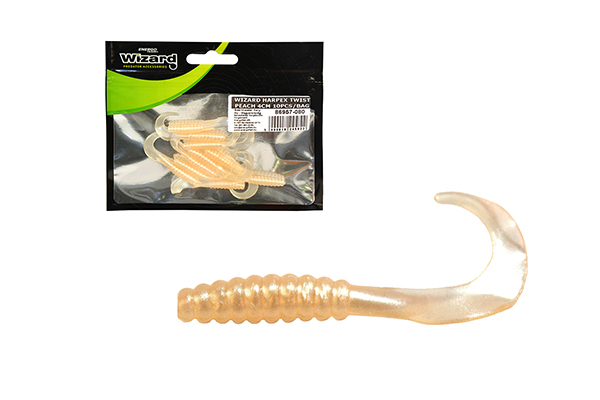 SNECI - Horgász webshop és horgászbolt - WIZARD HARPEX TWIST PEACH 4CM 10PCS/BAG