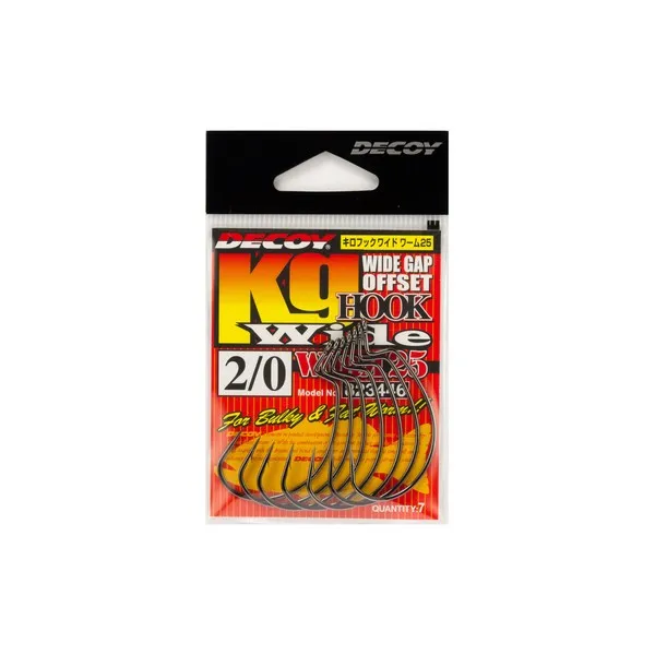 SNECI - Horgász webshop és horgászbolt - DECOY WORM25 KG HOOK WIDE #1 NS BLACK 8PCS/BAG