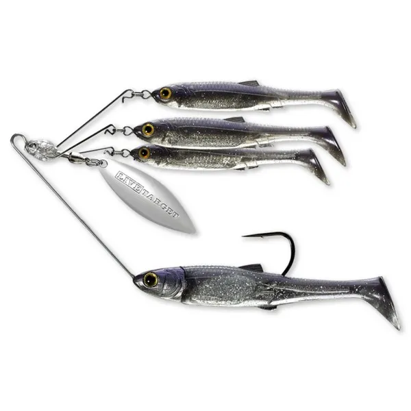 SNECI - Horgász webshop és horgászbolt - LIVETARGET MINNOW SPINNER RIG PURPLE PEARL/SILVER SMALL 7 G