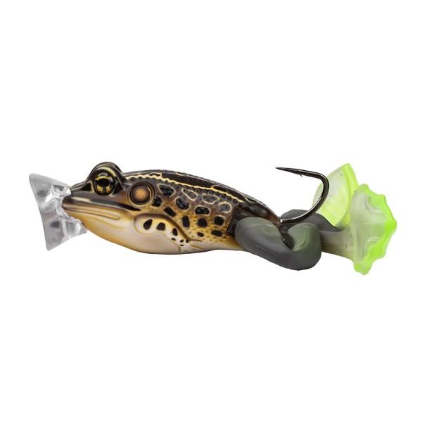 SNECI - Horgász webshop és horgászbolt - LIVETARGET THE ULTIMATE FROG POPPER BAIT GREEN / YELLOW 50MM 21G FLOATING