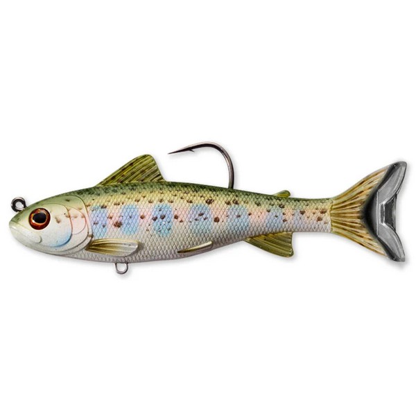 SNECI - Horgász webshop és horgászbolt - LIVETARGET TROUT (PARR) SWIMBAIT SILVER/OLIVE 109MM 21G SINKING