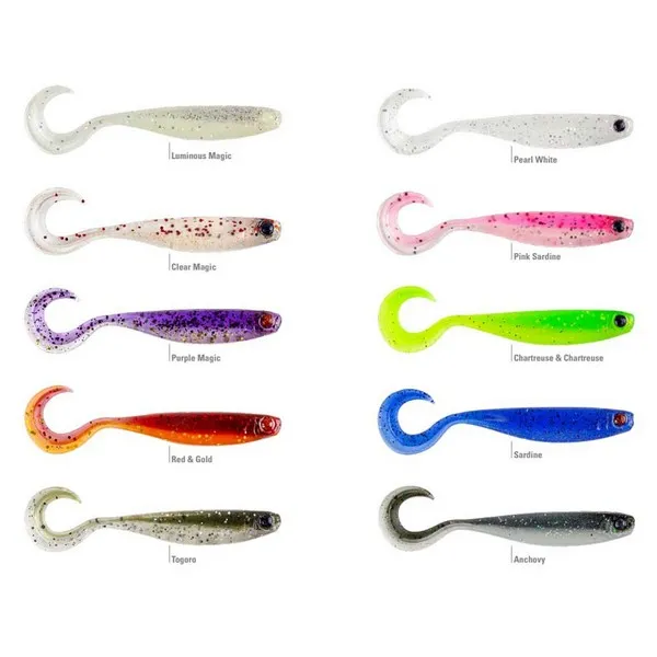 SNECI - Horgász webshop és horgászbolt - MUSTAD  MEZASHI CROSS CURLY TAIL  3.5"  SARDINE 6DB/CSOMAG