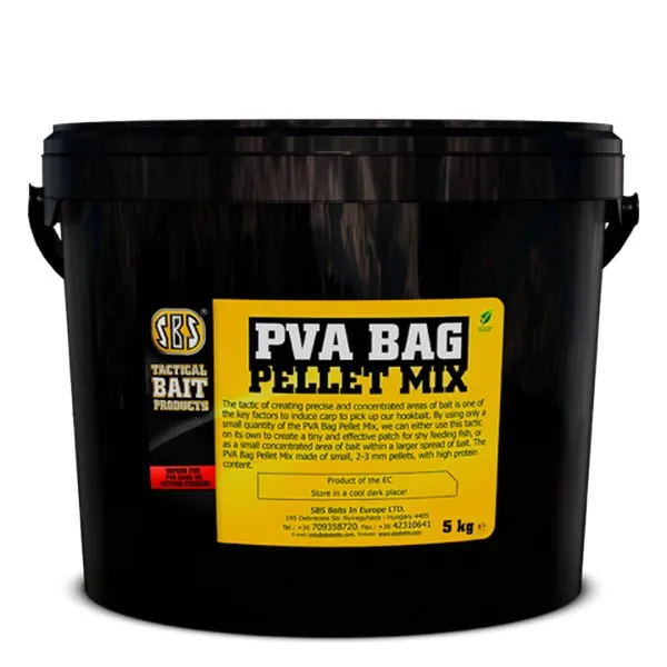 SNECI - Horgász webshop és horgászbolt - SBS PVA BAG PELLET MIX 5KG SQUID & OCTOPUS - ETETŐ PELLET