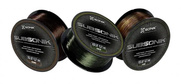 SNECI - Horgász webshop és horgászbolt - SUBSONIK CAMO 12LB 1200M (0.28MM) PONTYOZÓ MONOFIL ZSINÓR