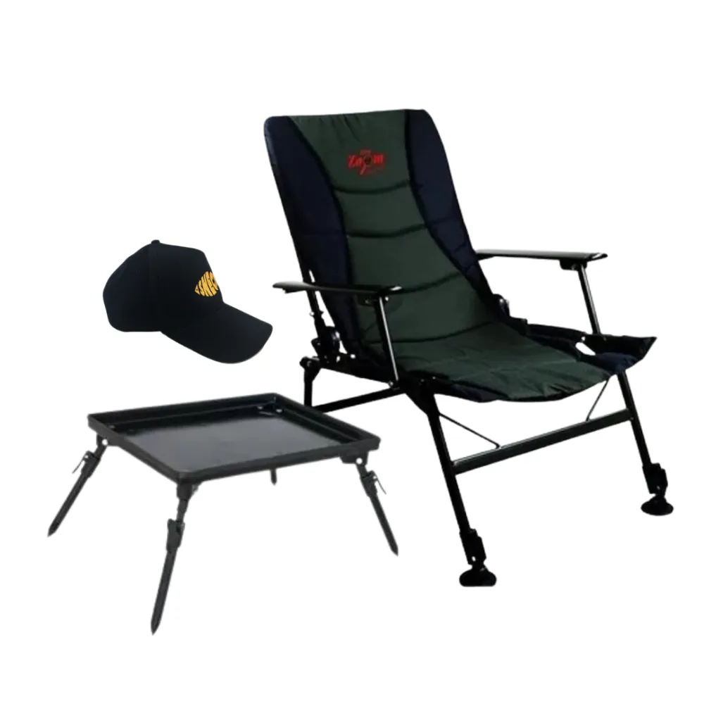 SNECI - Horgász webshop és horgászbolt - Carp Zoom Karfás szék + csalizó asztal, sapka