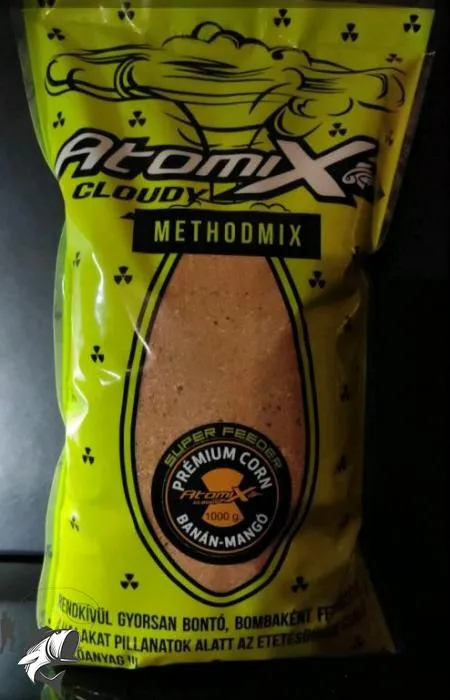 SNECI - Horgász webshop és horgászbolt - Atomix Prémium Corn Method Mix Banán-Mangó 1000 g etetőanyag