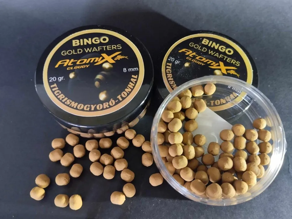 SNECI - Horgász webshop és horgászbolt - ATOMIX 20G 8MM BINGÓ GOLD WAFTERS TIGRISMOGYORÓ-TONHAL