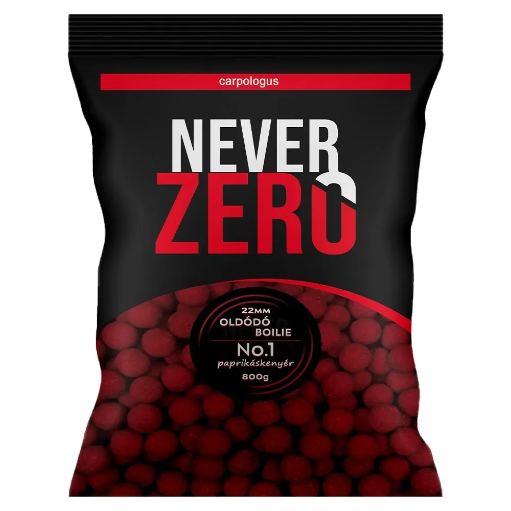 SNECI - Horgász webshop és horgászbolt - NEVER ZERO No.1 Oldódó bojli (22mm) (paprikás kenyér) 800g