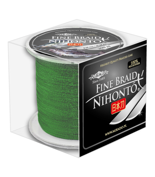 SNECI - Horgász webshop és horgászbolt - Mikado Nihonto Fine Braid Zöld 0.10mm 300m fonott zsinór