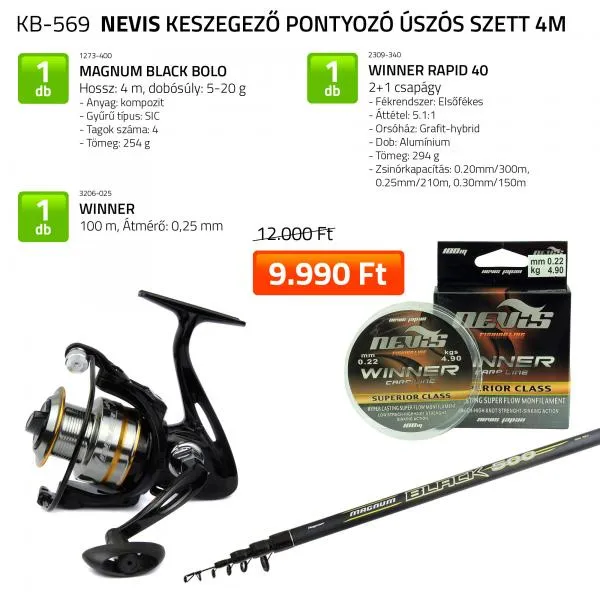 SNECI - Horgász webshop és horgászbolt - Keszegezős pontyozó úszós szett 4m 1273-400+ 2309-340+ 3206-025