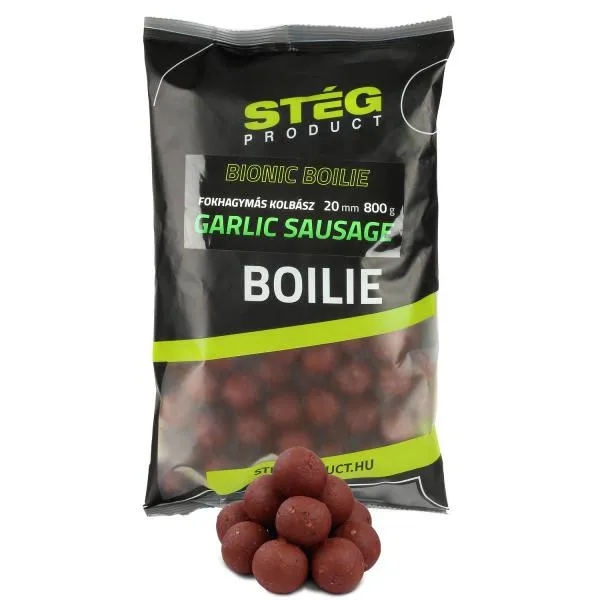 SNECI - Horgász webshop és horgászbolt - Stég Bionic Boilies 800g 20mm Garlic Sausage