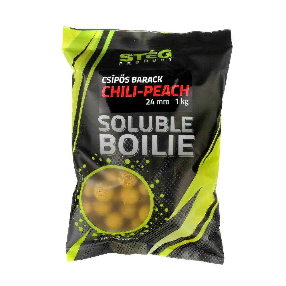 SNECI - Horgász webshop és horgászbolt - Stég Product Soluble Boilie 20mm Chili-Peach 1kg