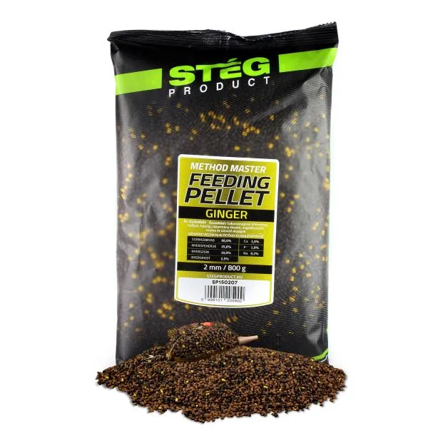 SNECI - Horgász webshop és horgászbolt - Stég Feeding Pellet 2mm Ginger 800g