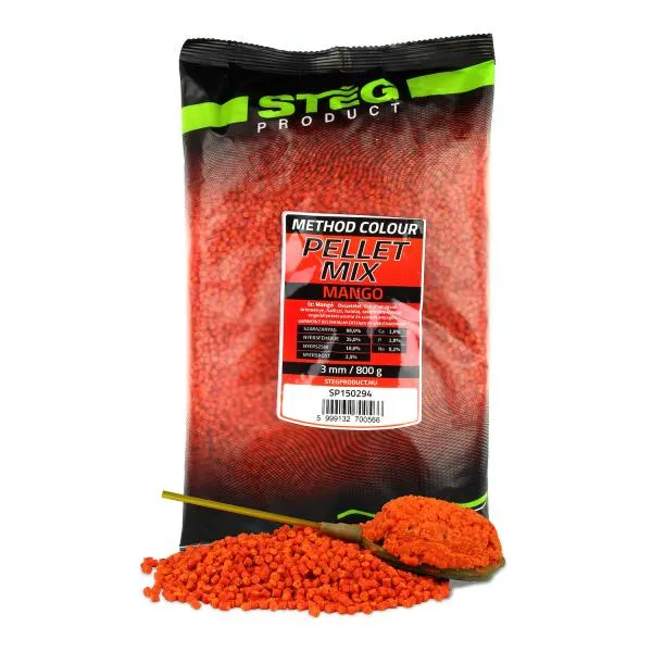 SNECI - Horgász webshop és horgászbolt - Stég Pellet Mix 800g 3mm Mangó