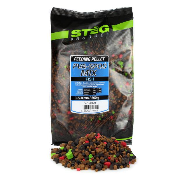 SNECI - Horgász webshop és horgászbolt - Stég Pva-Spod Mix 800g Fish 3-5-8mm