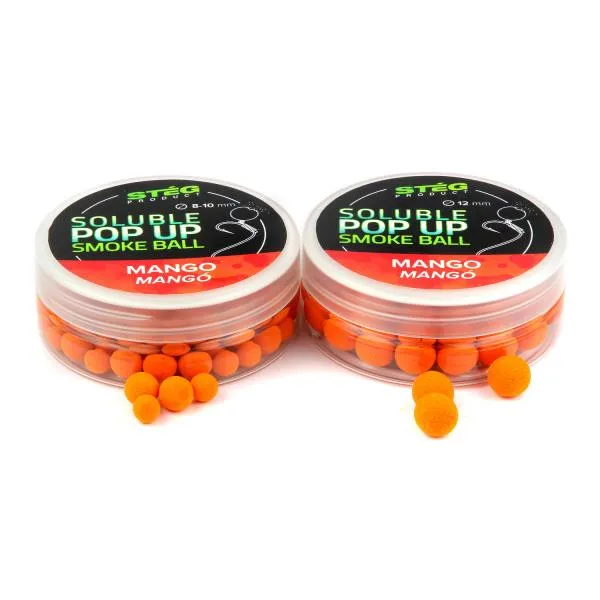 SNECI - Horgász webshop és horgászbolt - Stég Product Soluble Pop Up Smoke Ball 12mm Mango 40g