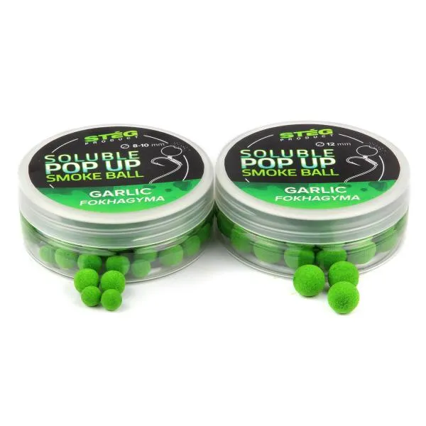 SNECI - Horgász webshop és horgászbolt - Stég Product Soluble Pop Up Smoke Ball 8-10mm Garlic-Almond 20g