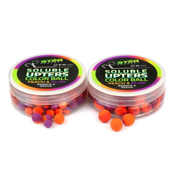 SNECI - Horgász webshop és horgászbolt - Stég Product Soluble Upters Color Ball 12mm Peach & Plum 30g