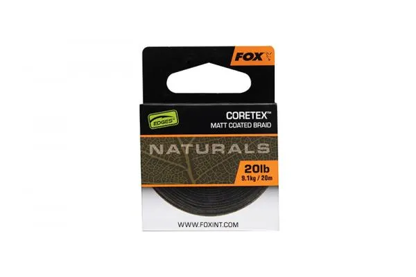 SNECI - Horgász webshop és horgászbolt - Fox Naturals Coretex  x 20M 20lb/9.1kg Fonott előkezsinór