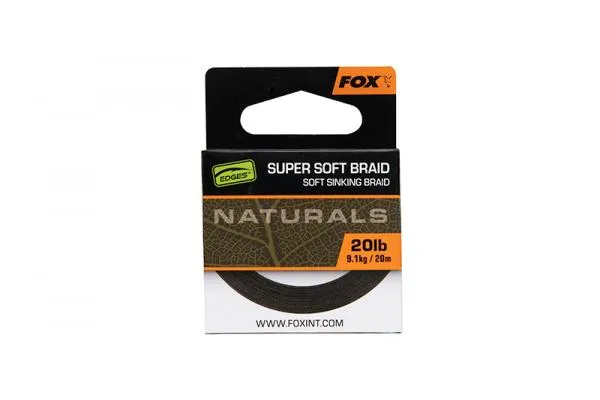 SNECI - Horgász webshop és horgászbolt - Fox Naturals Soft Braid hooklength 20m 20lb Fonott előkezsinór