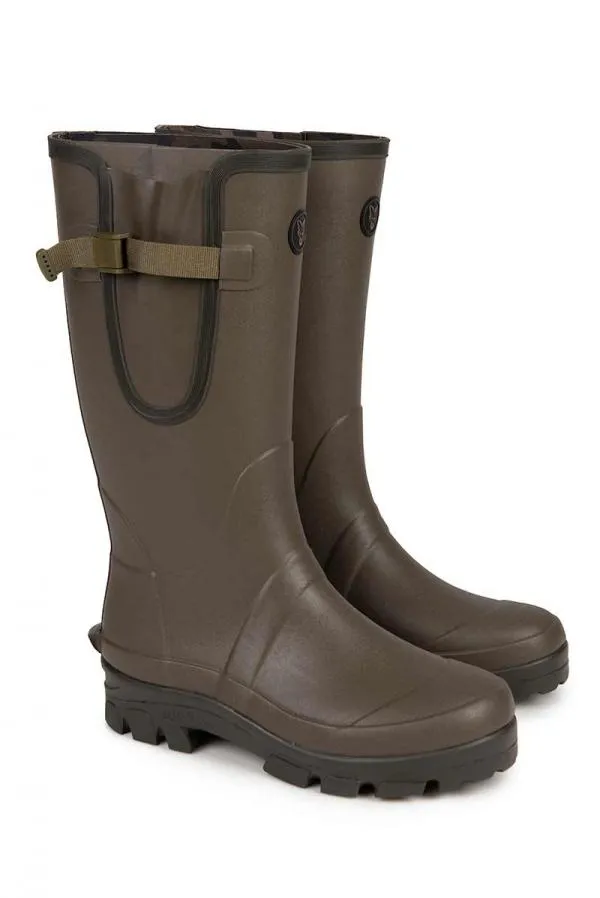 SNECI - Horgász webshop és horgászbolt - Neoprene lined Camo/Khaki Rubber Boot (Size 7)