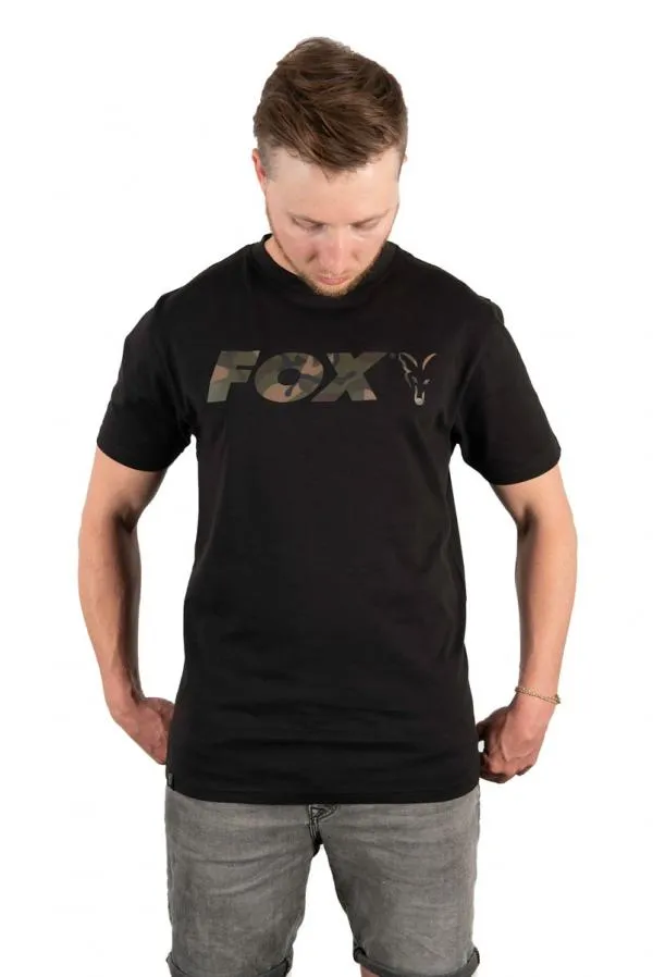 SNECI - Horgász webshop és horgászbolt - FOX XXL-es fekete környakú póló 