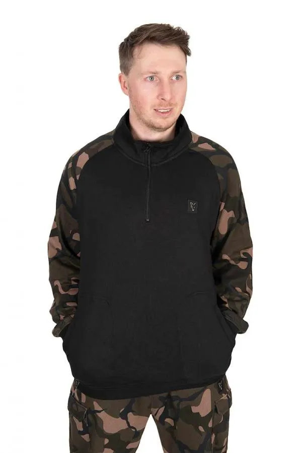 SNECI - Horgász webshop és horgászbolt - LW Black / Camo qtr zip SMALL