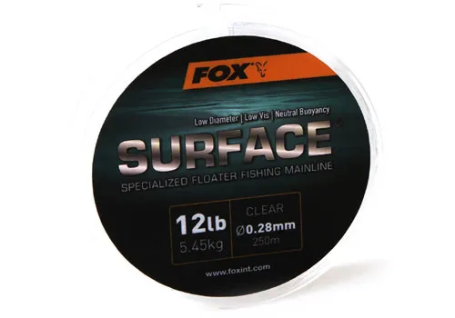 SNECI - Horgász webshop és horgászbolt - Fox Surface™ Floater Mainline - Clear 12lb/0.28mm monofil zsinór