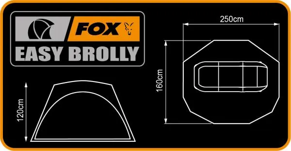 SNECI - Horgász webshop és horgászbolt - FOX Easy Brolley 250x160x120cm gyorsan állítható sátor 