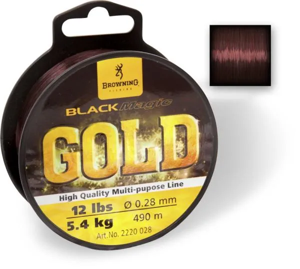 SNECI - Horgász webshop és horgászbolt - Browning ? 0,19mm Black Magic® Gold Mono H: 680m 3,00kg / 6,60lbs sötét barna