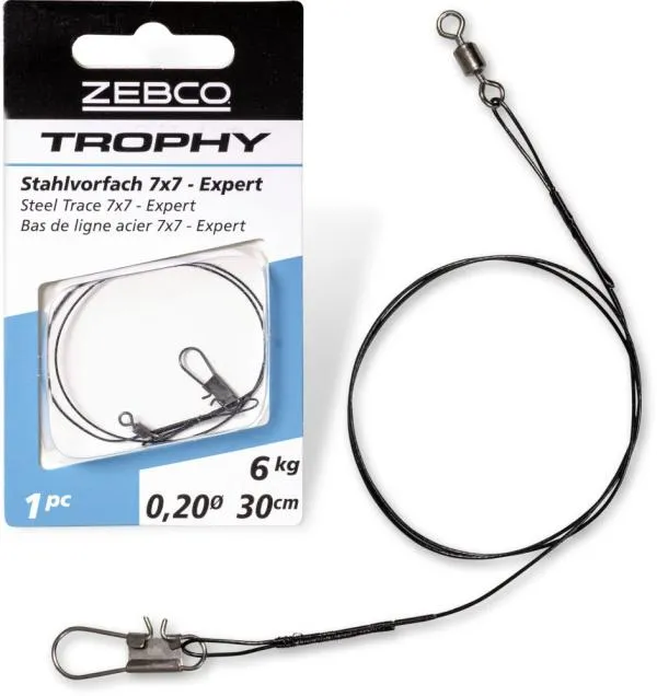 SNECI - Horgász webshop és horgászbolt - Zebco Trophy drótelőke 7x7 - Expert 30cm 15kg 1darab