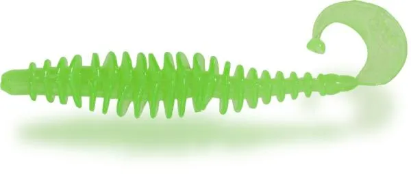 SNECI - Horgász webshop és horgászbolt - 1,5g 5,5cm neon zöld Zebco Magic Trout T-Worm Twister Sajt 6darab