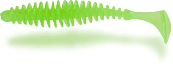 SNECI - Horgász webshop és horgászbolt - 1,5g 5,5cm neon zöld Zebco Magic Trout T-Worm Paddler Sajt 6darab