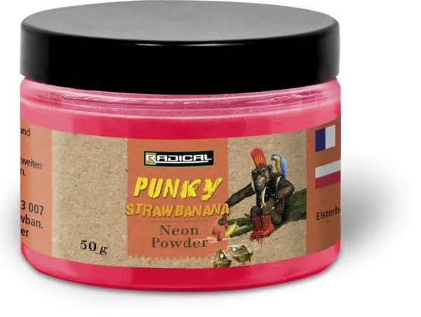 SNECI - Horgász webshop és horgászbolt - Radical Punky Strawbanana Neon Powder 50g neon rózsaszín