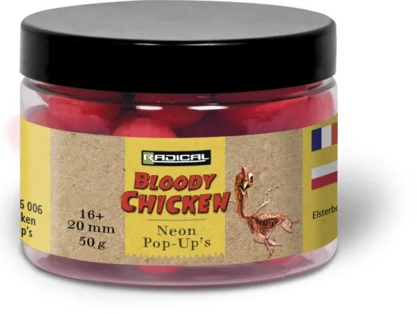 SNECI - Horgász webshop és horgászbolt - Zebco Z-Carp Bloody Chicken 16,20mm 50g neon piros PopUp