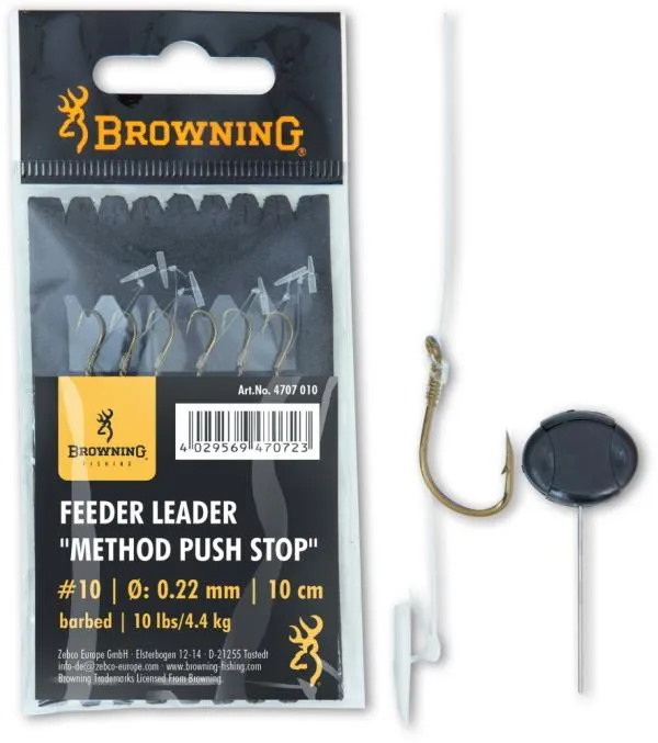 SNECI - Horgász webshop és horgászbolt - Browning #12 Method Feeder Előke Push Stop bronz 7,5lbs / 3,40kg Hooklength: 10cm