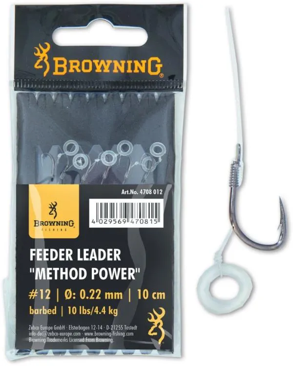 SNECI - Horgász webshop és horgászbolt - Browning #12 Method Feeder Előke Power Pellet Band bronz 10lbs / 4,5kg Hooklength: 10cm