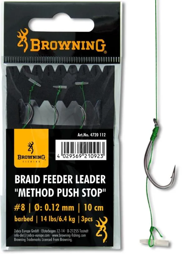 SNECI - Horgász webshop és horgászbolt - #8 Browning Braid Feeder Leader Method Push Stop bronz 6,4kg,14lbs 0,12mm 10cm 3darab