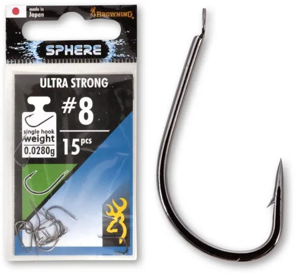 SNECI - Horgász webshop és horgászbolt - #8 Browning Sphere Ultra Strong black nikkel 15darab 0,28g