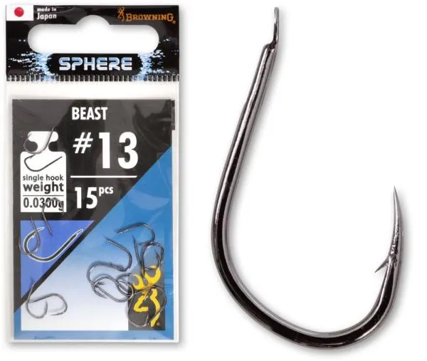 SNECI - Horgász webshop és horgászbolt - #13 Browning Sphere Beast black nikkel 15darab 0,3g