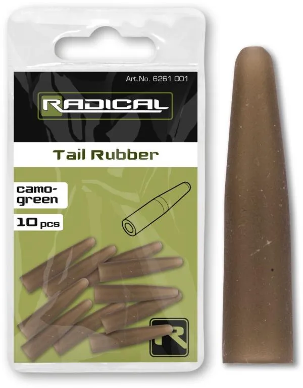 SNECI - Horgász webshop és horgászbolt - Radical Tail Rubber camo-green 10 darab