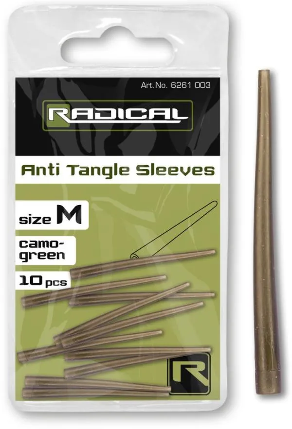 SNECI - Horgász webshop és horgászbolt - Radical Anti Tangle Sleeves M camo-green 10 darab