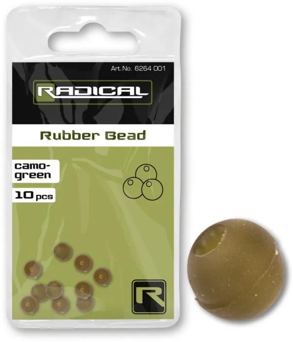 SNECI - Horgász webshop és horgászbolt - Radical Rubber Bead camo-green 10 darab