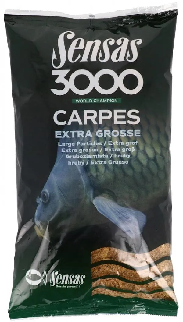 SNECI - Horgász webshop és horgászbolt - Sensas 3000 Carpes Extra Grosse (ponty-durva) 3kg etetőanyag 