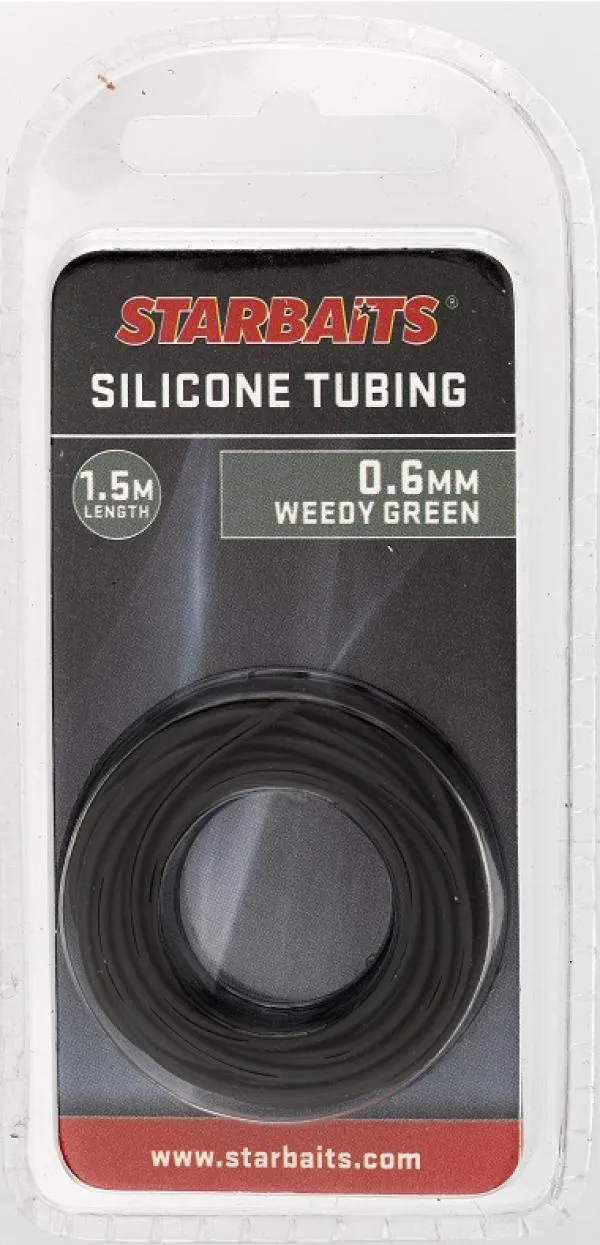 SNECI - Horgász webshop és horgászbolt - Gubancgátló szilikon cső - Silicone Tubing Zöld 0,6mm 1,5m